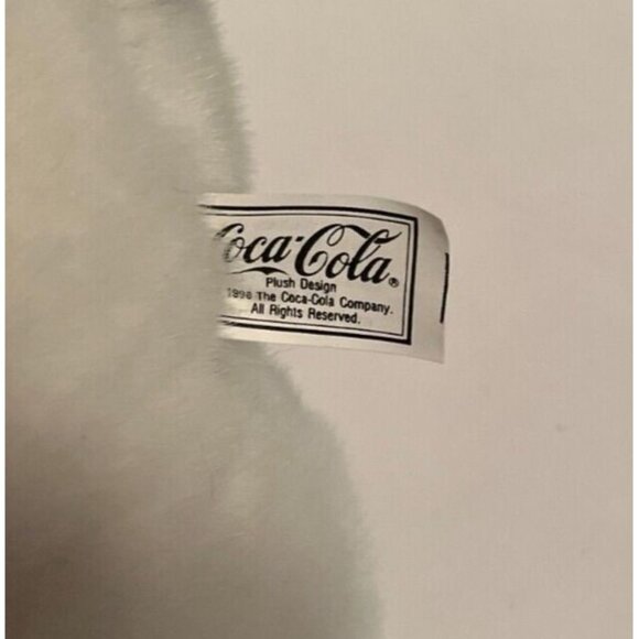 Vintage Coca-Cola Polar Bear Plush Stuffed Teddy Bear 1996 10" Coke - Picture 5 of 5